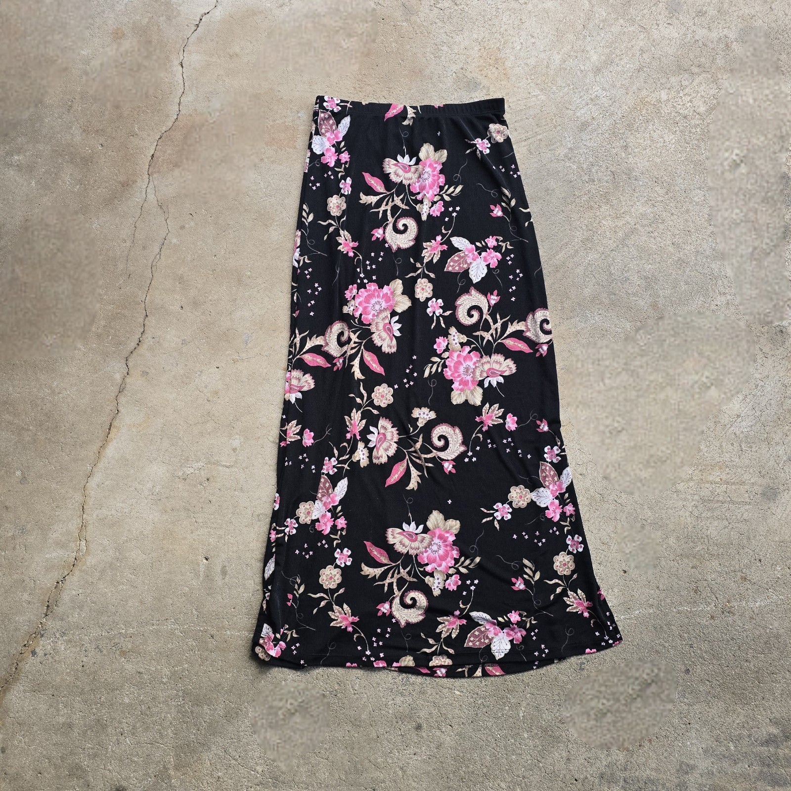 Vintage Women 90s Y2K Floral Witchy Maxi Skirt Size S Fairy Grunge Boho