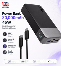 Image of Power Bank 20,000mah 45W Portable Fast Charger for Laptop, iPhone, Samsung, NEW