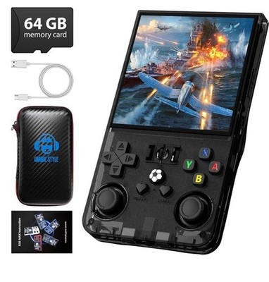 R36MAX Retro Handheld Game Console, 4.0 Inch 720x720 IPS Screen, 64GB 18,000k