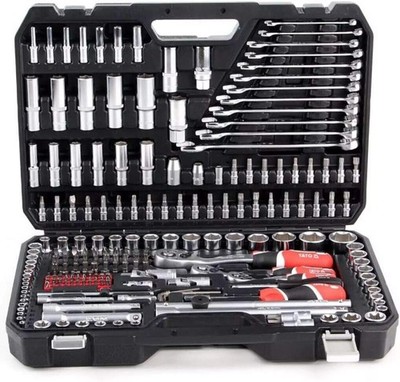 SOCKET SET RATCHET Yato Professional 216 pcs 1/2 1/4 3/8 Tools Toolbox YT-38841