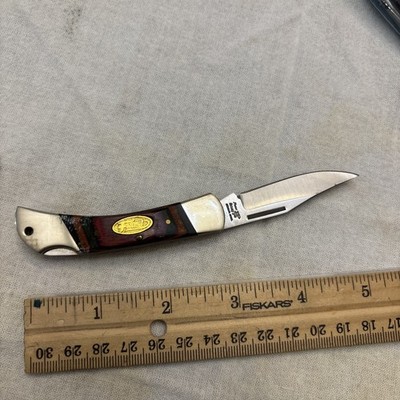 Frost Single Blade  Pocket Knife Wood Handle Nice Condition