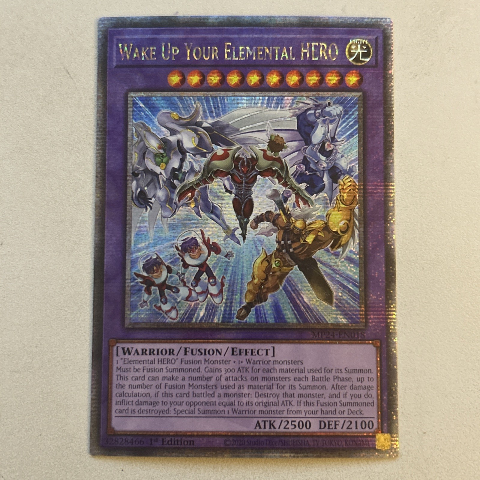 Elemental HERO Quarter Century Secret Rare 1st Edition MP24-EN018 Card  -image