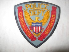 CARROLTON GEORGIA POLICE PATCH (STOCK EAGLE)
