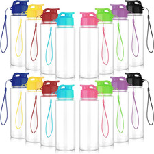 16 Pack Bulk Water Bottles-17Oz Plastic Sports Water Bottles for Kids and Adults