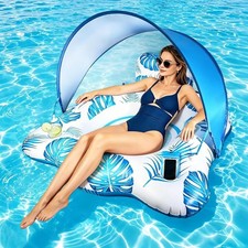 Luftmatratze Pool mit Sonnendach,Getränkehal...