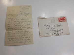 WW2 Letter Woman Lieutenant 1942 Athol Massachusetts Nurse Female Chandler WWII