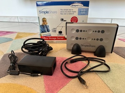 SimpleTech SimpleShare NAS 160GB   Komplettset in OVP inkl. Netzteil & Zubehör