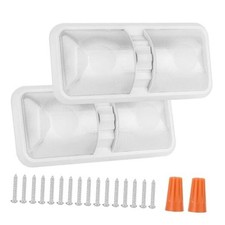 LED RV 12V LED Ceiling Double Dome Light Fixture | 1100 LM 2 Count (Pack of 1)
