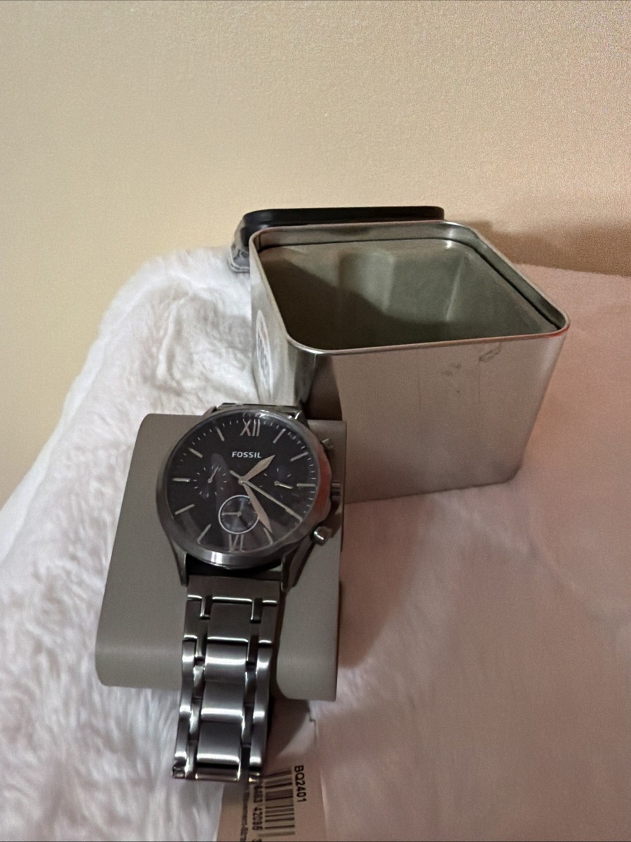 Fossil BQ2401 Fenmore Midsize Multifunction Smoke Stainless Steel
