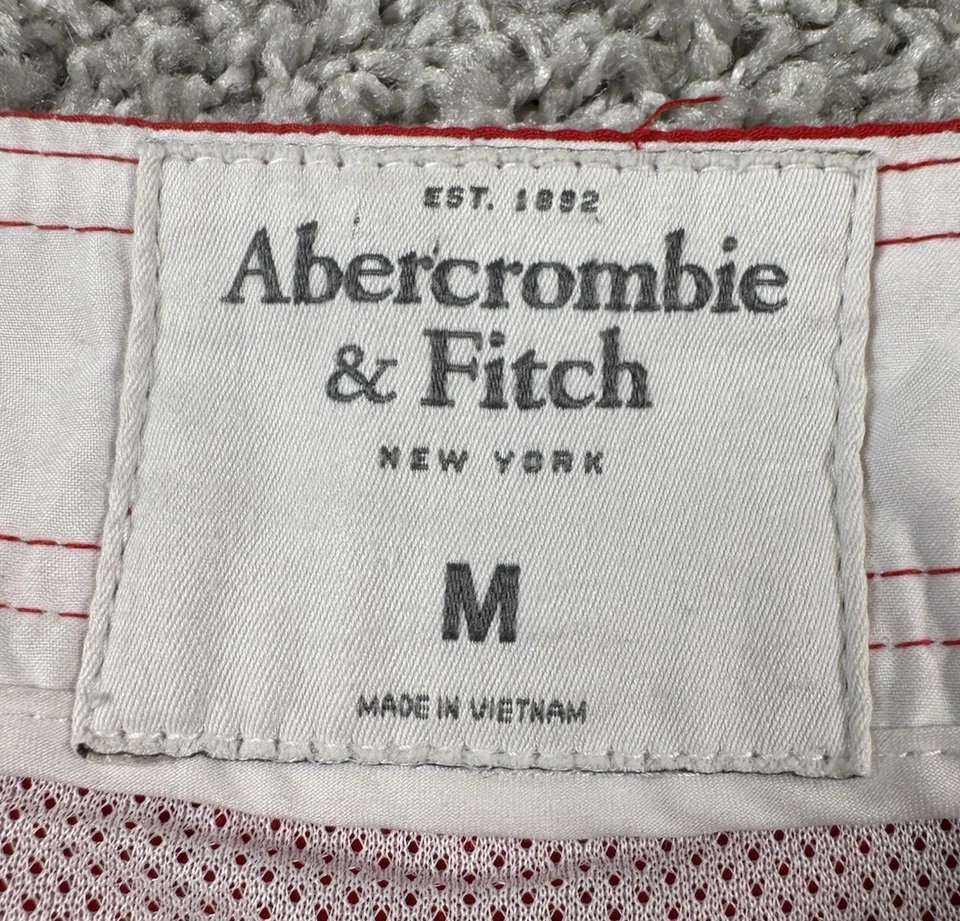 Abercrombie & Fitch Mens Lined Swim Trunks Big Moose Red Y2K Medium - Image 3 of 4