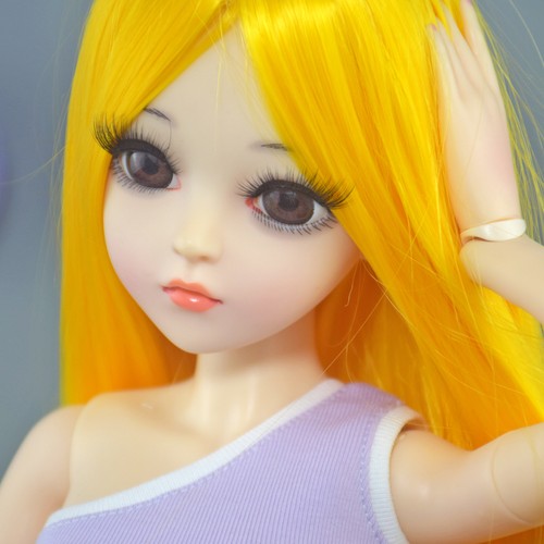 60cm Height Female Joints Body Doll with Vest Pants Shoes Wigs Full Set BJD Toy - Picture 6 of 17