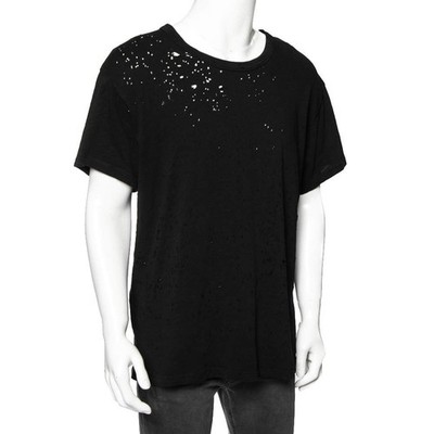【新品定価30万】AMIRI MA SHOTGUN TEE&SHORTS アミリ Amiri Black Cotton Washed Shotgun Crew Neck Short Sleeve TShirt M