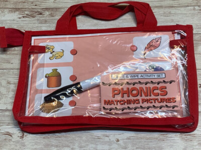 Write & Wipe Activity Set - Phonics Matching Pictures - Learning Center