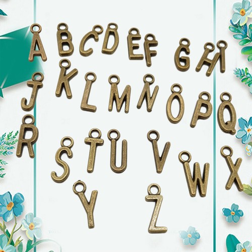 4 Sets Alphabet Anhänger Buchstaben Anhänger Für Schmuck Machen - Bild 3 von 21