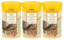 3x Sera reptil raffy Mineral Carnivor 250ml Futtersticks Schildkr&ouml;ten MHD 10/23