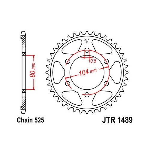 JT 525 40T Rear Sprocket for Kawasaki 2004-16 Ninja ZX10R JT 525 40T Rear Sprocket for Kawasaki 2004-16 Ninja ZX10R
