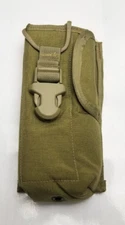 (QTY 1) USGI Military Army KHAKI MBITR POCKET RADIO POUCH MOLLE MINT