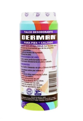 2 DERMAN TALCO PARA NINOS FOOT POWDER 80g c/u *FREE SHIPPING * - Picture 2 of 2