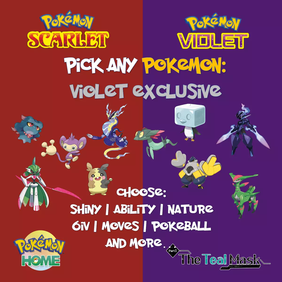 ALL 11 TEAL MASK 6IV PACK ⚡ Pokemon SCARLET & VIOLET ✨ SHINY