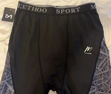 MEETHOO  SPORT Mens Compression Pants Workout Leggings BLACK XL NWT