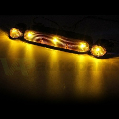 3X yellow lens roof lights cab marker + 5X 5-5050 White LED For Chevrolet/GMC - Picture 2 of 10