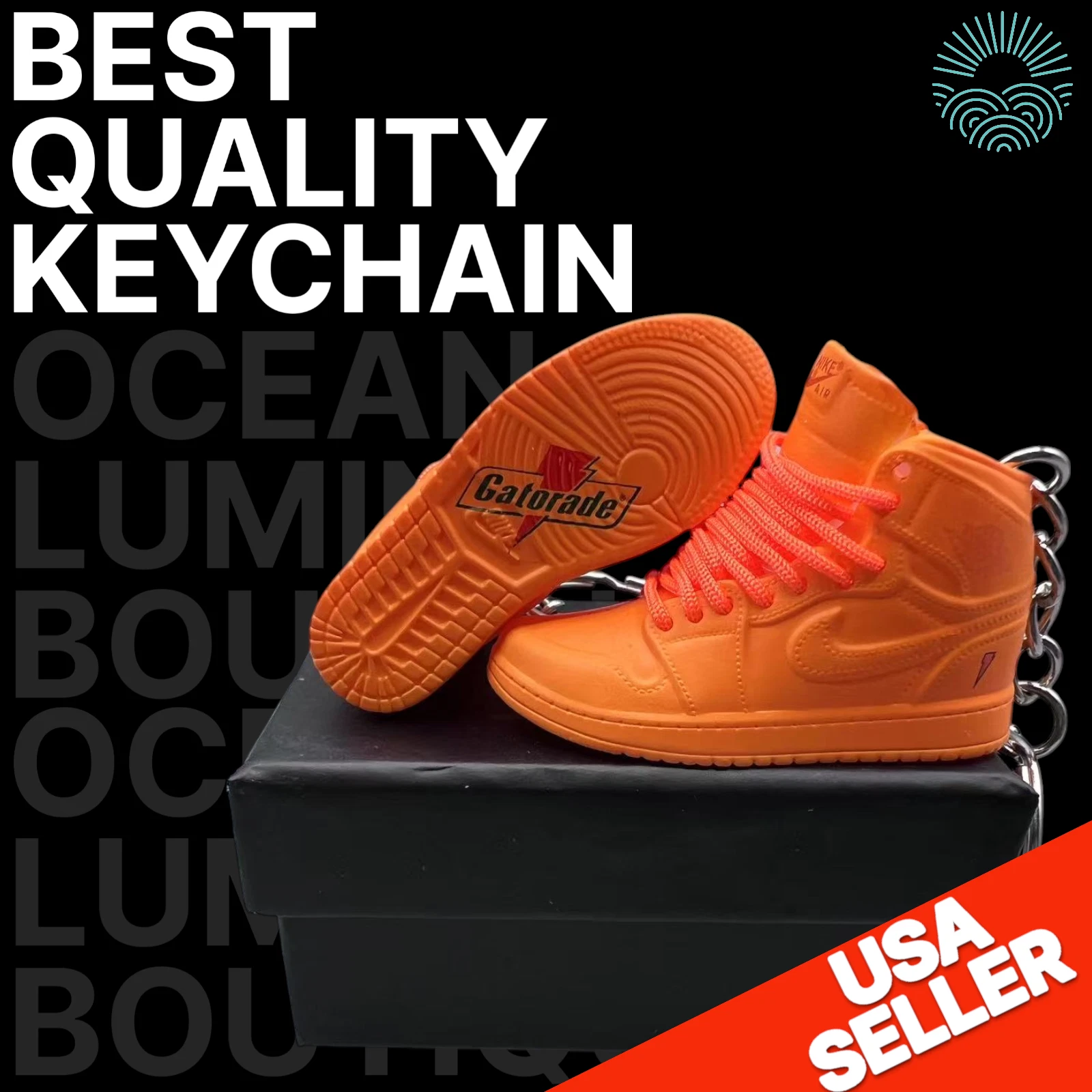 Porte clés Mini Baskets Air Jordan 3D, Baskets Basket de Collection, Options Boîte