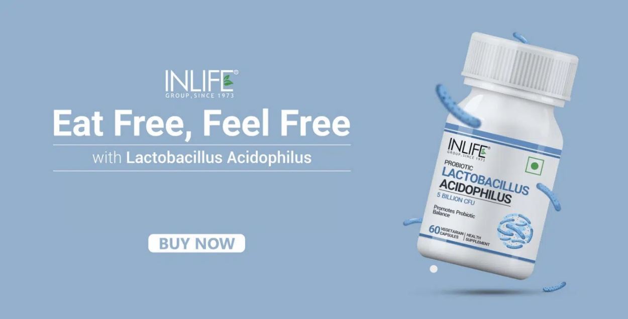 INLIFE Probiotics 5B CFU Gut Health Digestion Lactose Intolerant Weight