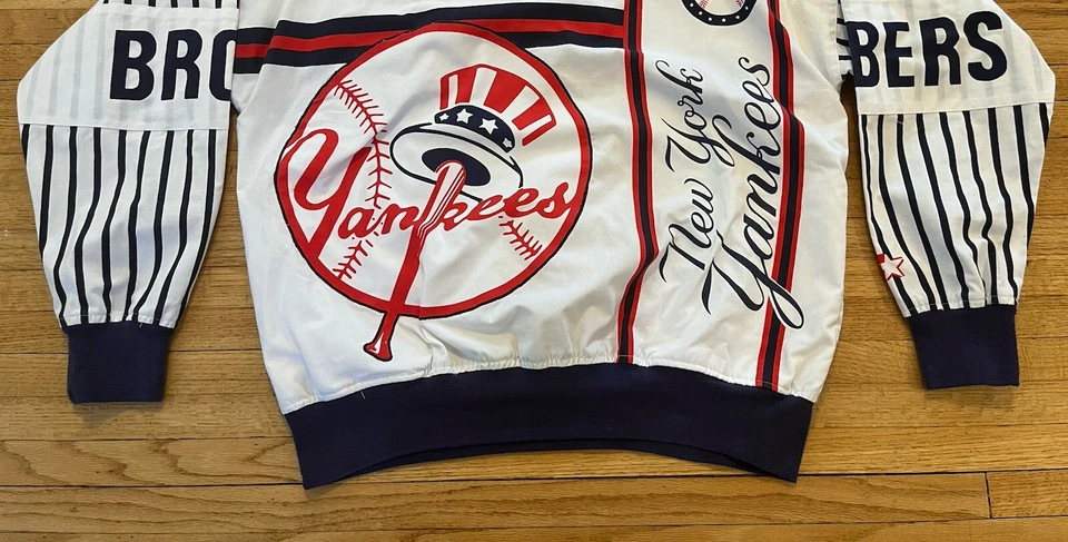 New York Yankees Vintage Starter Pullover AOP Bronx Bombers Mens M EUC  - Image 4 of 4