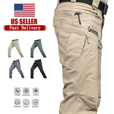 Men Tactical Cargo Pants Outdoor Hiking Soldier Multi Pocket Work Combat Trouser