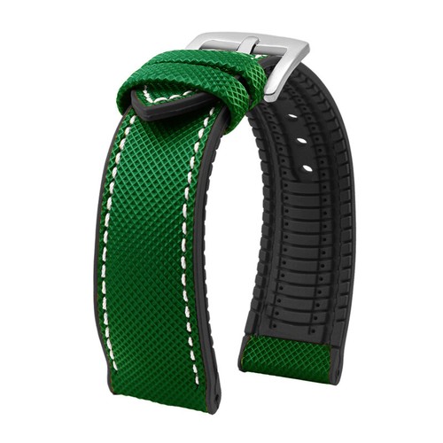 Soft Rubber Sailcloth Divers Watch Strap Band 20MM For IWC Pilot's Watch Mark - Foto 8 di 17