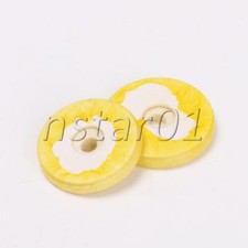 0.3cm Felt Flute Closed Hole Pad Kit Instrument Maintenance Tool Set of 5 Yellow