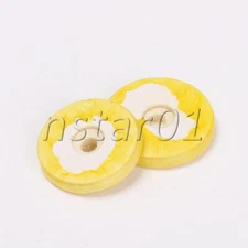 0.3cm Felt Flute Closed Hole Pad Kit Instrument Maintenance Tool Set of 5 Yellow