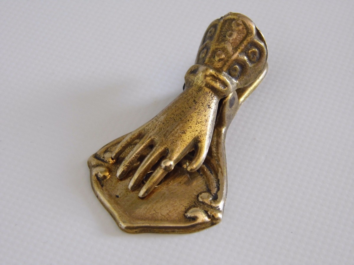 Pince à Billets Ancienne En Or - Décorée D'une Perle - Époque XIXème Siècle - Occasion
