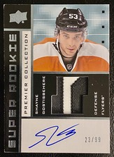 Shayne Gostisbehere 14-15 UD Premier SRR-SH Tribute RC Auto Patch 23/99 Coyotes