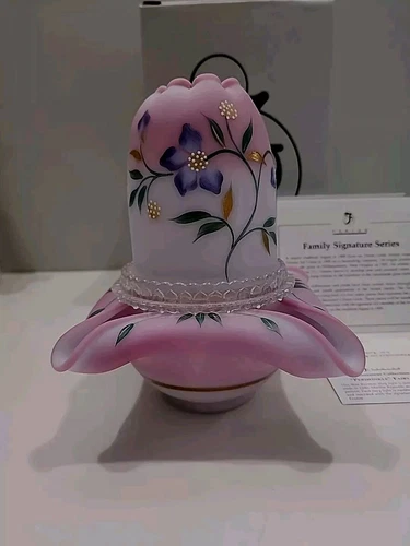 Fenton BLUE BURMESE Fairy Lamp Light ~ Limited Edition ~ MINT ~ Original BOX!