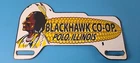 Vintage Blackhawk Co Sign Topper - Native Indian Porcelain License Plate Topper