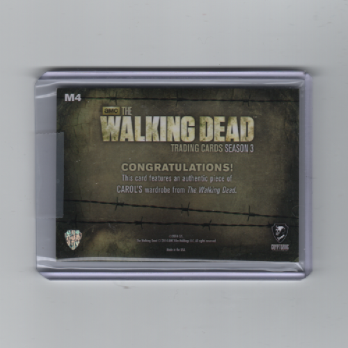 WALKING DEAD STAFFEL 3 TEIL 1 MELISSA MCBRIDE/CAROL MEMORABILIA KARTE #M4 - Bild 2 von 2