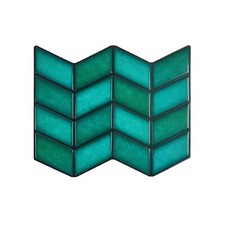 Teal Color Peel And Stick Wall Tile 3D PU Tile Peel And Stick Self Adhesive