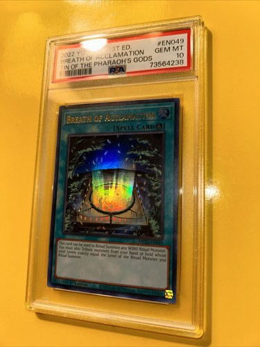 YuGiOh ALIENTO DE ACLAMACIÓN MP22-EN049🔥PSA 10 GEMAS🔥1ª EDICIÓN-2022 ULTRA RARO - Imagen 9 de 12