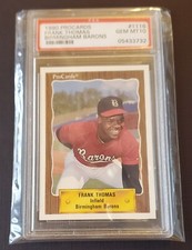 1990 ProCards #1116 Frank Thomas PSA 10 Rookie Card Birmingham Barons 