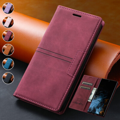 For Samsung Galaxy Note20 Ultra 10+ 9 8 Magnetic Wallet Case Leather Flip Cover