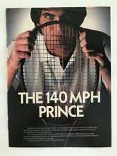 Prince Racquet The 140 MPH Prince Eric Korita Vintage 1980's Print Ad
