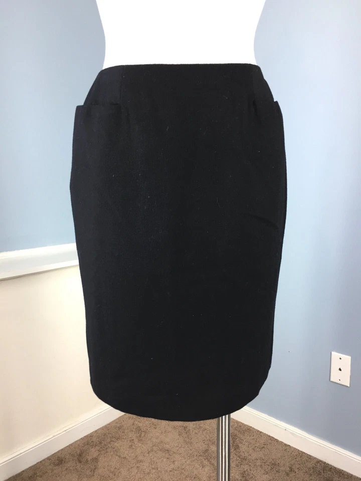 Emanuel Ungaro 6 8 42 P Straight Pencil Skirt Career Cocktail Wool Cashmere EUC