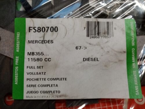 MERCEDES OM 355 FULL GASKET SET 1967 to 1978 6cyl 11581cc 1620 1920 2220 etc - Picture 2 of 2