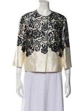 Dolce & Gabbana Silk Floral Print Evening Jacket Size 38 US 4