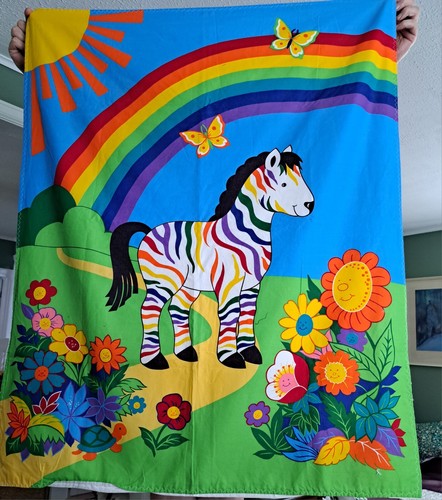 Fun Loving LGBTQ hand sewn throw blanket wall Home Décor Baby Rainbow PRIDE - Picture 20 of 20