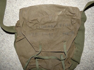 Vietnam War US Army M-37 OD Canvas Satchel Charge Demolition Bag