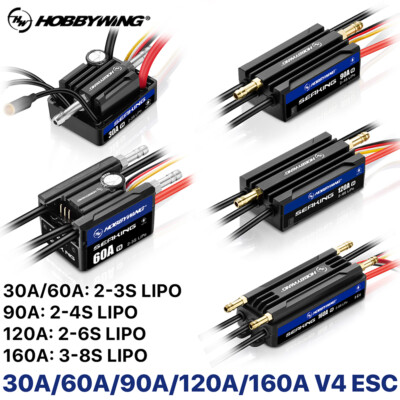 HOBBYWING Seaking Sensorless Brushless ESC 30A 60A 90A 120A 160A For RC Boats