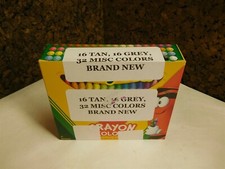Crayola Bulk Crayons, Tan Grey MISC, 64/Box W/ SHARPENER Brand New SEE PICTURES