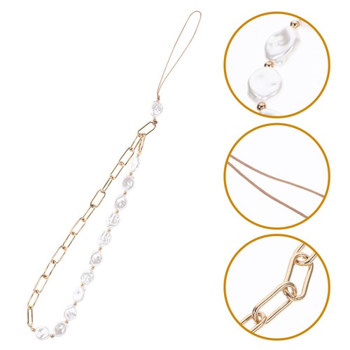 Mobile Phone Ornaments Women's Hanging Charm Cell Beaded Wrist Strap - Zdjęcie 10 z 12